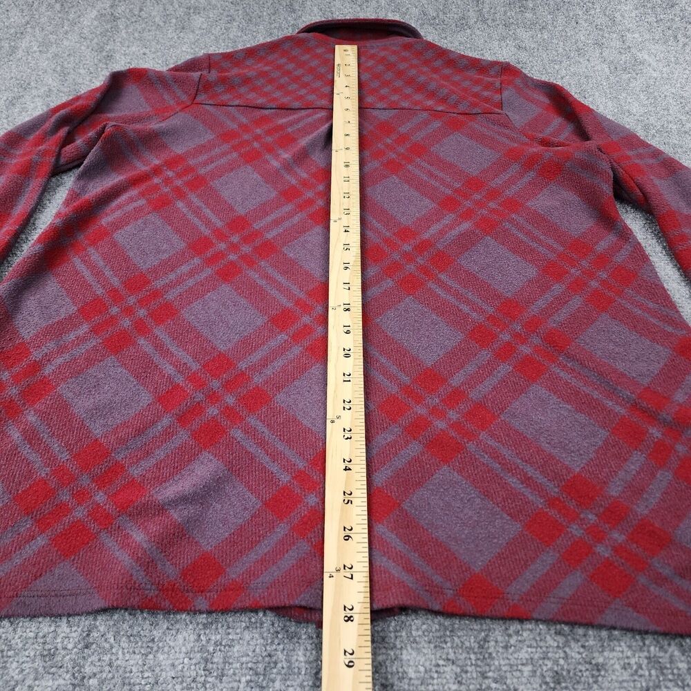 Soft Surroundings Sweater Womens Large Plaid Paramour Tunic Stretch Button Knit - Picture 6 of 15